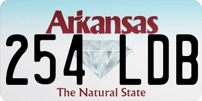 AR license plate 254LDB