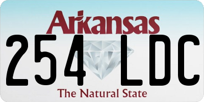 AR license plate 254LDC