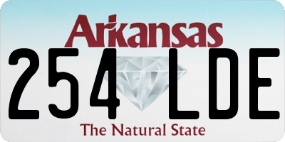 AR license plate 254LDE