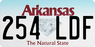 AR license plate 254LDF