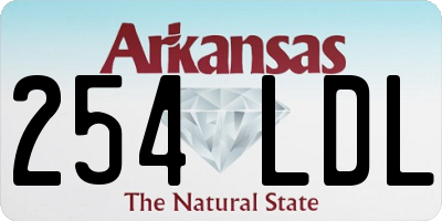 AR license plate 254LDL