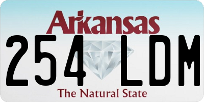 AR license plate 254LDM