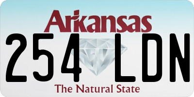 AR license plate 254LDN