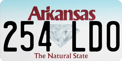 AR license plate 254LDO