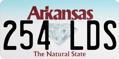 AR license plate 254LDS