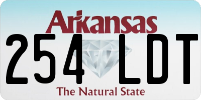 AR license plate 254LDT