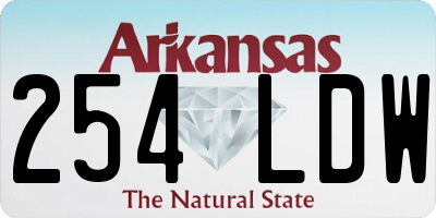 AR license plate 254LDW