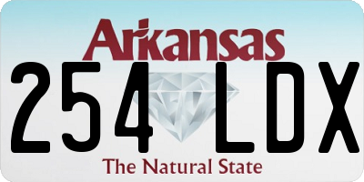 AR license plate 254LDX