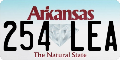 AR license plate 254LEA