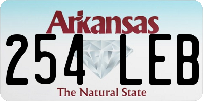 AR license plate 254LEB