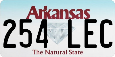 AR license plate 254LEC