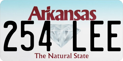 AR license plate 254LEE