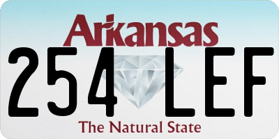 AR license plate 254LEF