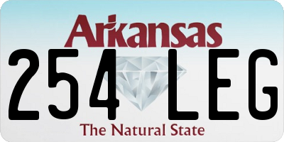 AR license plate 254LEG