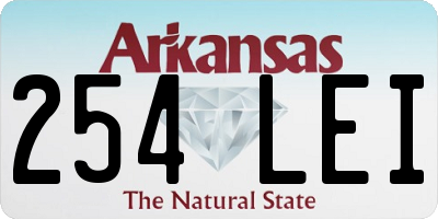 AR license plate 254LEI