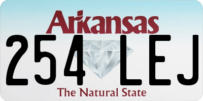 AR license plate 254LEJ