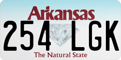 AR license plate 254LGK