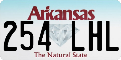 AR license plate 254LHL