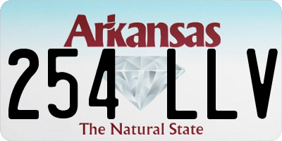 AR license plate 254LLV