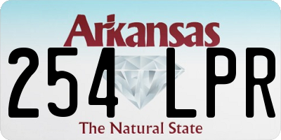 AR license plate 254LPR