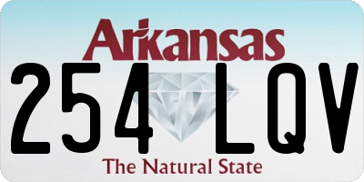 AR license plate 254LQV