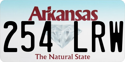 AR license plate 254LRW