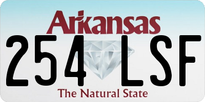 AR license plate 254LSF
