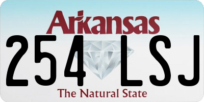 AR license plate 254LSJ