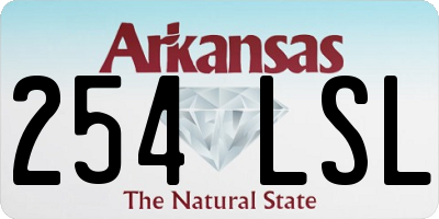 AR license plate 254LSL
