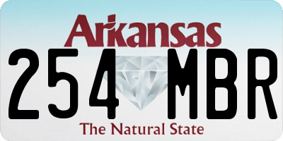 AR license plate 254MBR