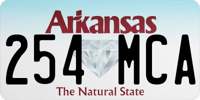 AR license plate 254MCA