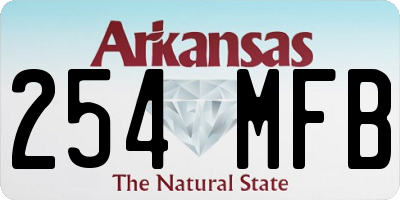 AR license plate 254MFB