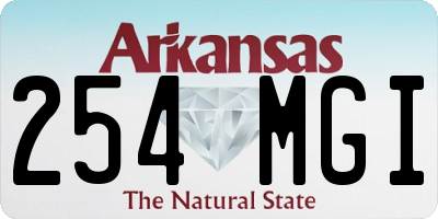AR license plate 254MGI