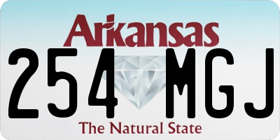 AR license plate 254MGJ