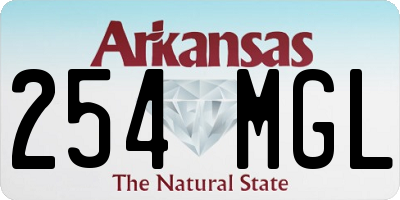 AR license plate 254MGL
