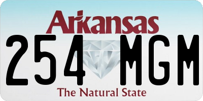AR license plate 254MGM