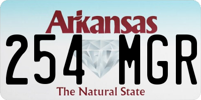 AR license plate 254MGR