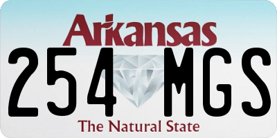 AR license plate 254MGS