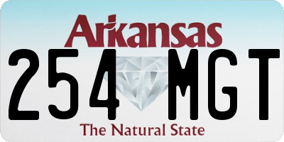 AR license plate 254MGT
