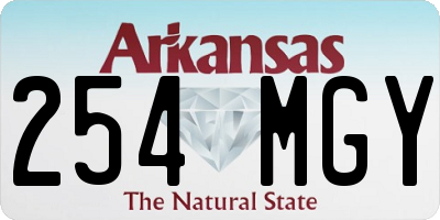 AR license plate 254MGY