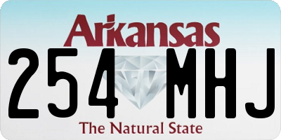 AR license plate 254MHJ