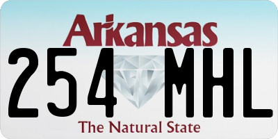 AR license plate 254MHL