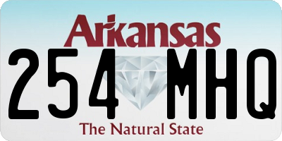 AR license plate 254MHQ