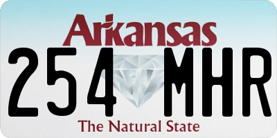 AR license plate 254MHR