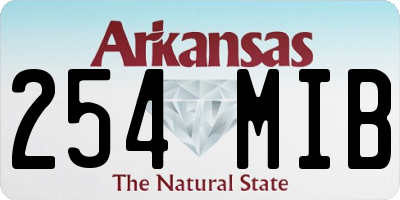 AR license plate 254MIB