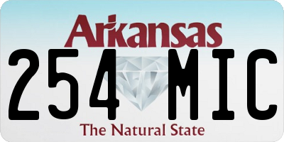 AR license plate 254MIC