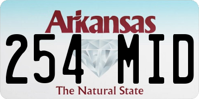 AR license plate 254MID