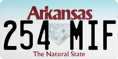 AR license plate 254MIF