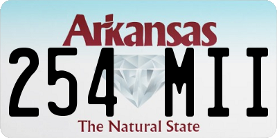 AR license plate 254MII