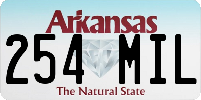 AR license plate 254MIL